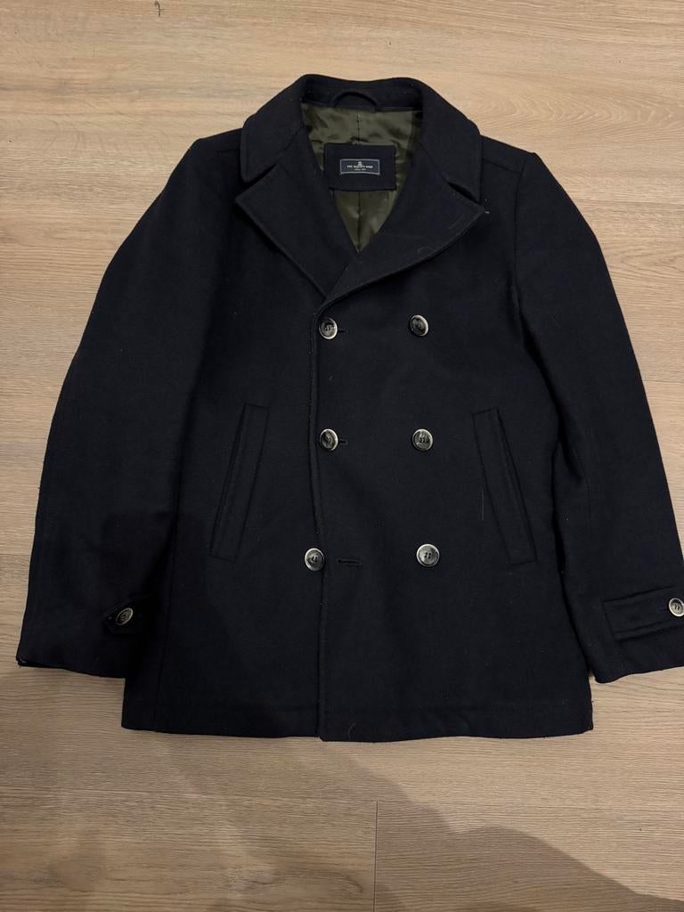 The Society Shop Navy Peacoat Wol & Kasjmier - Maat S, Ophalen of Verzenden, Gedragen, Blauw