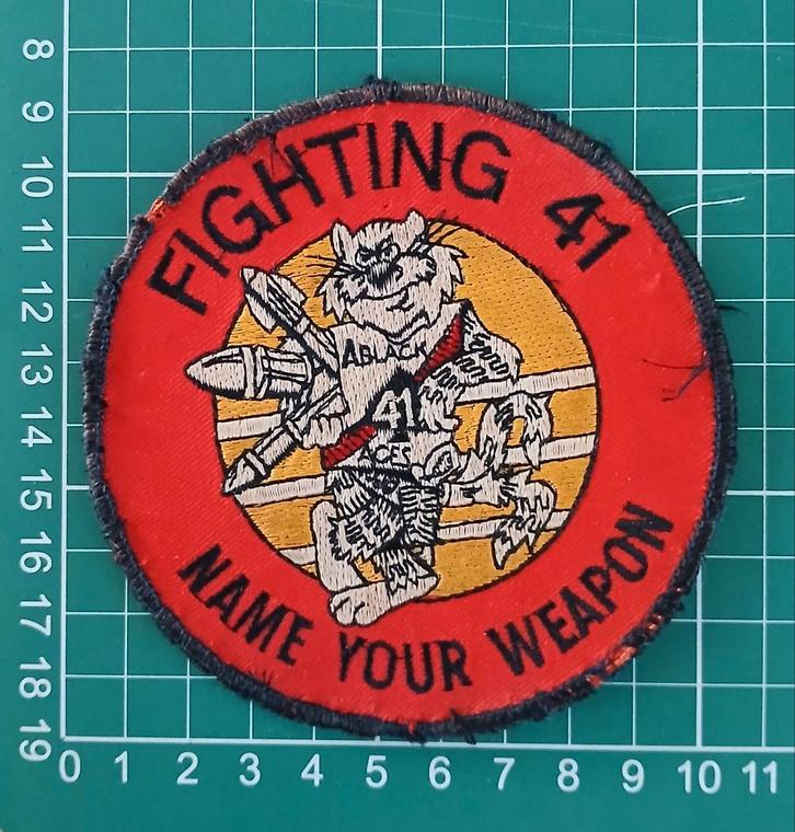 Patch VF-41 Black Aces, Verzamelen, Militaria | Algemeen, Landmacht, Embleem of Badge, Amerika, Ophalen of Verzenden