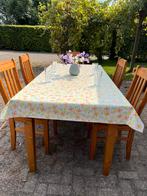 Eettafel + 5 stoelen grenen, Huis en Inrichting, Ophalen, Gebruikt, 50 tot 100 cm, Vijf personen of meer
