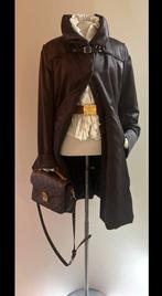 Escada 42 trenchcoat bruin leren details, Verzenden, Zo goed als nieuw, Maat 42/44 (L), Bruin