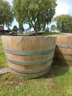 Groot Eikenhouten Wijnvat Bloembak Minivijver 175L, Tuin en Terras, Ophalen, Rond, Tuin, 60 tot 100 cm