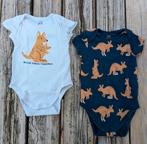 Rompertjes - Set van twee - met kangoeroes - maat 80, Nacht- of Onderkleding, C&A, Jongetje of Meisje, Ophalen of Verzenden