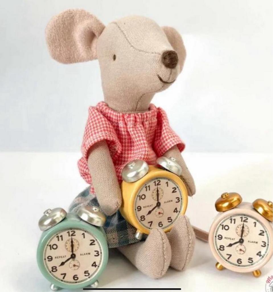 Maileg wekker - geel of roze, Ophalen of Verzenden, Nieuw, Decoratie