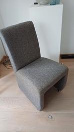 2 mooie grijze eetkamer stoelen op wieltjes, Huis en Inrichting, Stoelen, Ophalen, Gebruikt, Twee, Stof