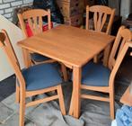 eettafel (vierkant) + 4 stoelen, Ophalen, Zo goed als nieuw