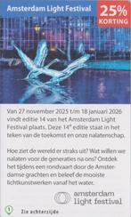 Amsterdam Light Festival-rondvaart 25% korting. Vanaf 27 nov, Tickets en Kaartjes, Drie personen of meer, Kortingsbon