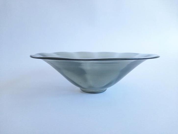 A.D. Copier tincraquéle schaal, Antiek en Kunst, Antiek | Glas en Kristal, Ophalen of Verzenden