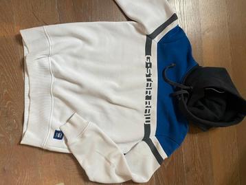 Hoody g-star wit met blauw mt s heren beschikbaar voor biedingen