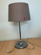 Leuke tafellamp met kap taupe, Ophalen of Verzenden, Zo goed als nieuw, Minder dan 50 cm