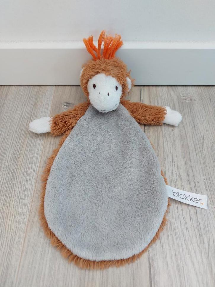 Knuffel knuffeldoekje blokker aap sunny K9286, Kinderen en Baby's, Speelgoed | Knuffels en Pluche, Zo goed als nieuw, Overige typen