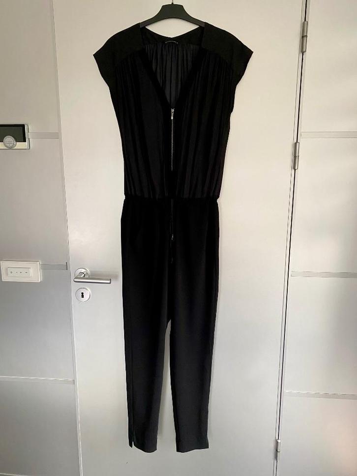 J234 Summum maat 36/38=S/M jumpsuit playsuit overal zwart, Kleding | Dames, Jumpsuits, Zo goed als nieuw, Maat 36 (S), Zwart, Ophalen of Verzenden