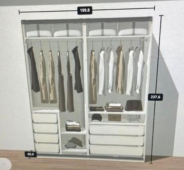 IKEA | PAX | kledingkast | wit | schuifdeuren | topstaat