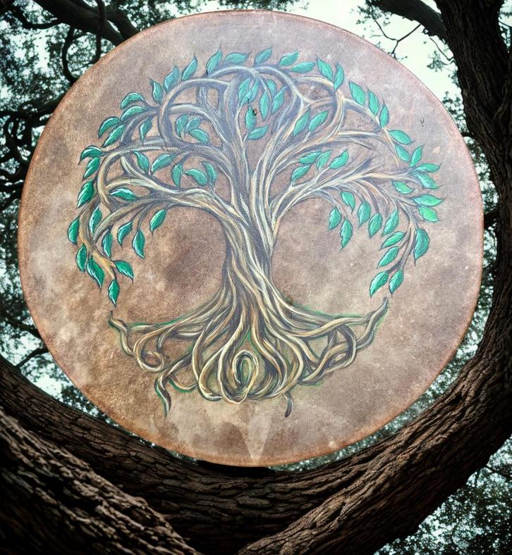 Sjamanendrum Nubische Geit 40 cm, Muziek en Instrumenten, Percussie, Nieuw, Melodische percussie, Verzenden