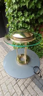 ''Saturnus bureaulamp - Robert Sonneman stijl - Boxford 80s, Huis en Inrichting, Lampen | Tafellampen, Ophalen, Gebruikt, Glas