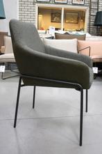6x luxe eetkamerstoel Jolly Jess Design leer stof groen, Huis en Inrichting, Stoelen, Ophalen, Metaal, Overige kleuren, Zo goed als nieuw