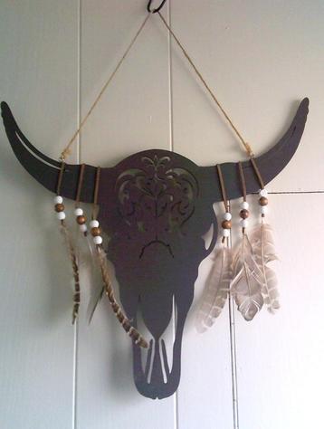 Bruin houten skelet dier Decoratie hoofd van hout mancave beschikbaar voor biedingen