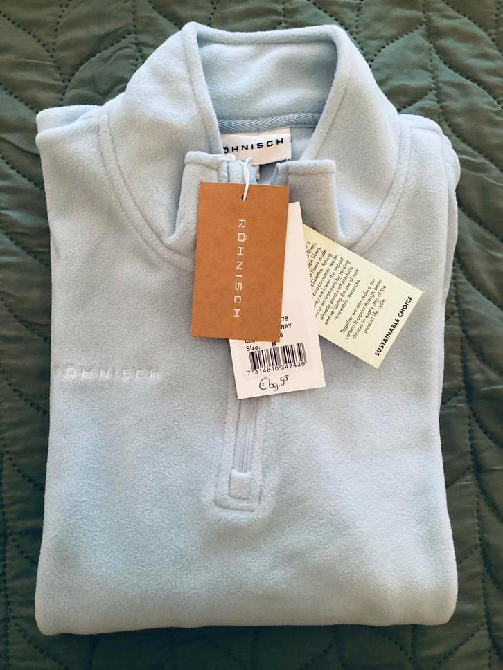ROHNISCH POLAR FLEECE trui. Mt M lichtblauw. NIEUW met KAART, Kleding | Dames, Truien en Vesten, Nieuw, Maat 38/40 (M), Blauw