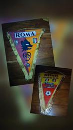 2 oude AS ROMA vanen, Ophalen of Verzenden, Zo goed als nieuw, Buitenlandse clubs, Vaantje of Sjaal