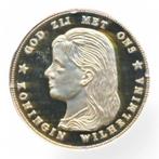 Nederland Naslag 10 Gulden 1895 Wilhelmina (loshangend grof, Ophalen of Verzenden, Zilver, Nederland