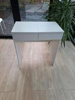 Witte kaptafel met spiegel en opbergruimte, Ophalen, Minder dan 50 cm, Zo goed als nieuw, Minder dan 100 cm