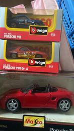 3x Porsche modelauto, 1:24 en 2x 1:43 Maisto en Bburago OVP, Ophalen of Verzenden, Zo goed als nieuw, Auto, Maisto