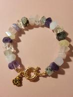 Armband Natuursteen Buddha Bedel Goud, Ophalen of Verzenden, Nieuw, Met edelsteen
