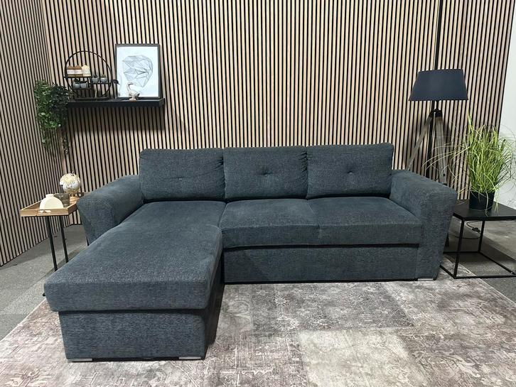 “GRATIS LEVERING” Mooie antraciete slaapbank+opbergruimte!, Huis en Inrichting, Slaapkamer | Slaapbanken, Zo goed als nieuw, 180 cm