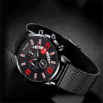 horloge met datum kunststof band ,nieuw, Sieraden, Tassen en Uiterlijk, Horloges | Heren, Overige merken, Kunststof, Nieuw, Kunststof