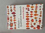 Analysis in Qualitative Research, Hennie Boeije, Boeken, Ophalen of Verzenden, Zo goed als nieuw, WO