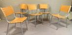 Set van 5 vintage Ruud Jan Kokke stoelen eetkamerstoelen, Huis en Inrichting, Stoelen, Ophalen, Tweedehands, Bruin, Tweedehands