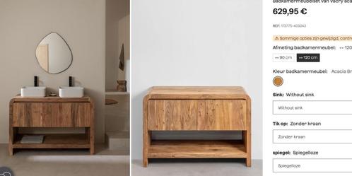 badkamermeubels, Huis en Inrichting, Badkamer | Badkamermeubels, Nieuw, Wasbak of Wastafel, Minder dan 100 cm, 100 tot 150 cm