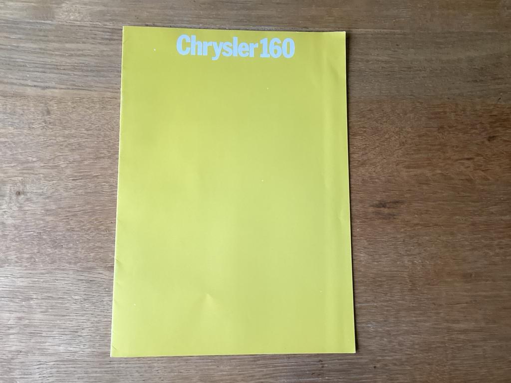 Chrysler 160 brochure 1972, Ophalen of Verzenden, Overige merken