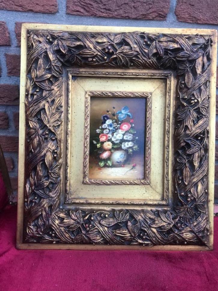 vrolijk schilderij, bloemstilleven, Huis en Inrichting, Woonaccessoires | Schilderijen, Tekeningen en Foto's, Zo goed als nieuw