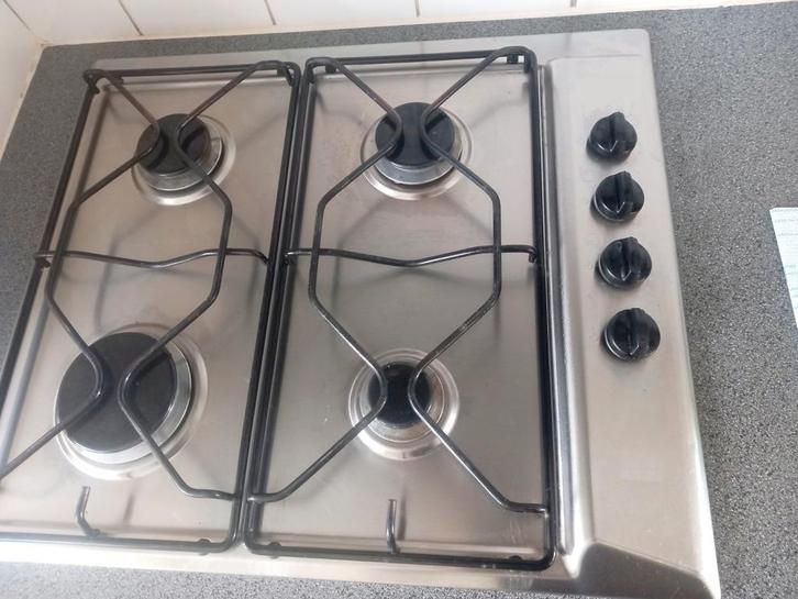 Ignis rvs Inbouw gasfornuis 4 pits >>  Ehv5655, Witgoed en Apparatuur, Kookplaten, Zo goed als nieuw, Inbouw, Gas, 5 kookzones of meer
