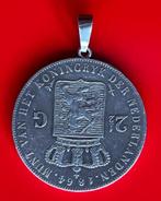 Zilveren hanger 2,5 gulden 1864 Willem III, Postzegels en Munten, Munten | Nederland, Ophalen, Koning Willem III, Zilver, Losse munt