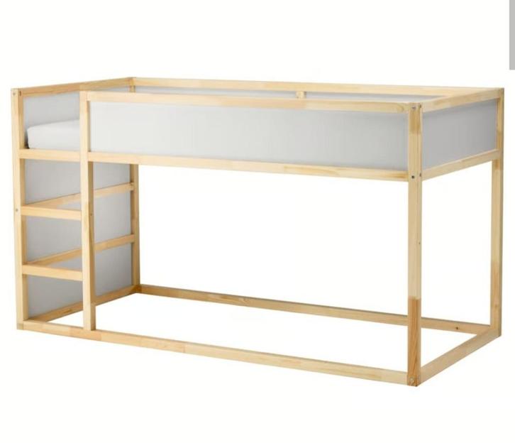 ikea kura bed + bedgordijn + bedtent + matras, Kinderen en Baby's, Kinderkamer | Stapelbedden en Hoogslapers, Zo goed als nieuw