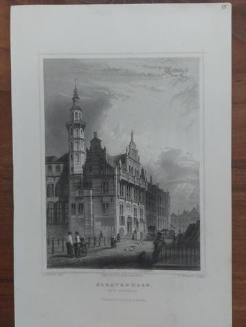 55 / Het Stadhuis Den Haag 's Gravenhage - Terwen uit 1860 beschikbaar voor biedingen