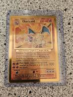 Charizard en pikachu metal cards base set, Ophalen, Zo goed als nieuw, Meerdere kaarten, Foil