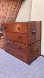 Campaign ladekast, scheepskast, reiskast, Ophalen, Gebruikt, 100 tot 150 cm, 3 of 4 laden