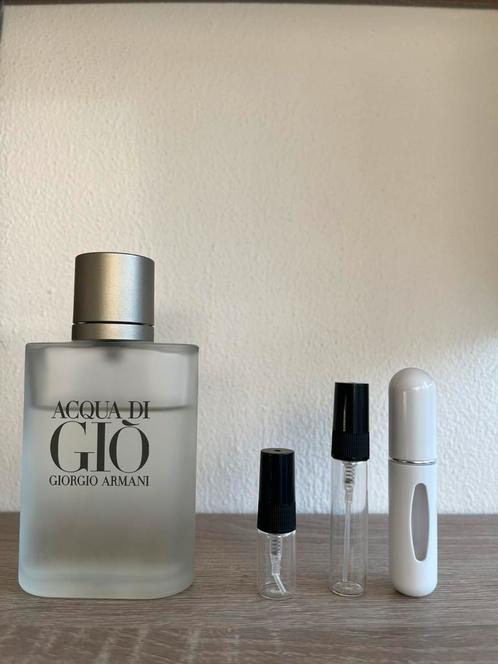 Acqua di gio EDT samples, Sieraden, Tassen en Uiterlijk, Uiterlijk | Parfum, Ophalen of Verzenden