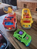 Fisher price brandweer/schoolbus/raceauto, Ophalen, Gebruikt
