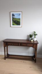 Oak Console table with shelf, Ophalen, Gebruikt, 100 tot 150 cm, 25 tot 50 cm