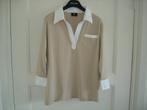 Bogner polo shirt maat 40 beige en wit katoen, Beige, Korte mouw, Gedragen, Ophalen