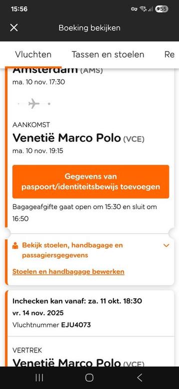 Vliegticket Amsterdam - Venetië retour beschikbaar voor biedingen