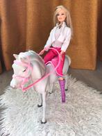 Echte mattel Barbie + paard, Ophalen of Verzenden, Gebruikt, Barbie