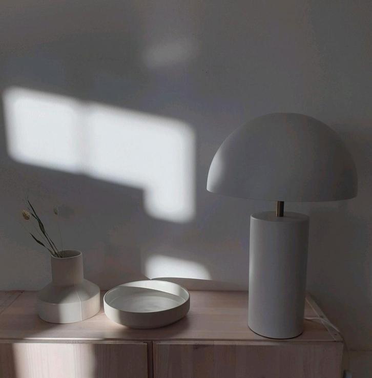 Mushroom paddestoel tafellamp wit., Huis en Inrichting, Lampen | Tafellampen, Zo goed als nieuw, Minder dan 50 cm, Ophalen