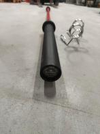 Olympische Halterstang 220cm - Rood/Zwart barbell, Ophalen, Benen, -, -