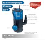 Hyundai Vlakzuigpomp / Vuilwaterpomp, Tuin en Terras, Waterpompen, Ophalen, Nieuw, Elektrisch, Dompelpomp