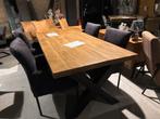 Mangohouten eettafel 220cm met X-poot - Outlet, Verzenden, Gebruikt