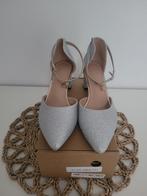 Zilver Glitter Hakken met Bandjes - Feestelijk!, Ophalen of Verzenden, Zo goed als nieuw, Schoenen met hoge hakken, Grijs